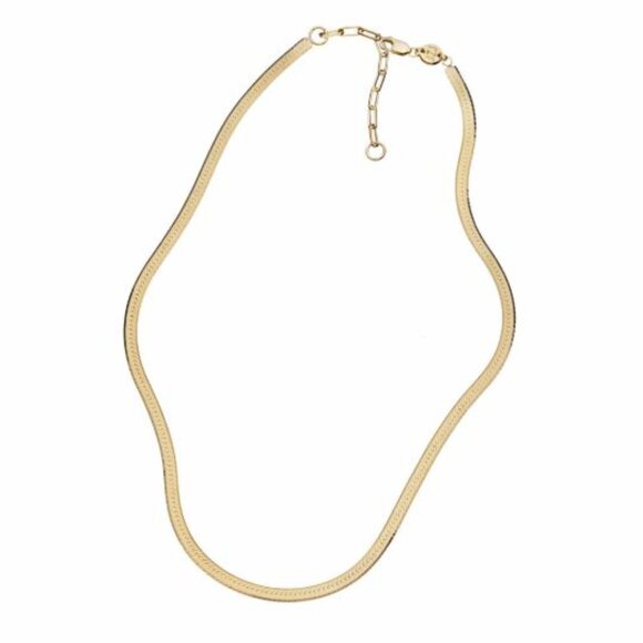 Jennifer Zeuner - 14k Hamilton Gold IP Plating Herringbone Necklace - Picture 1 of 6